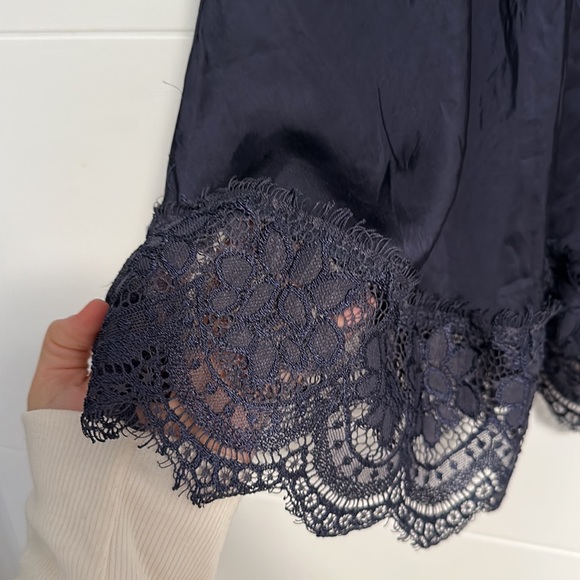 Navy Blue Lace Cami - Picture 3 of 4